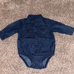 Oshkosh Denim Button Up Onesie